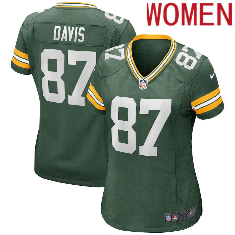 Women Green Bay Packers 87 Willie Davis Nike Green Game Retired Player NFL Jersey